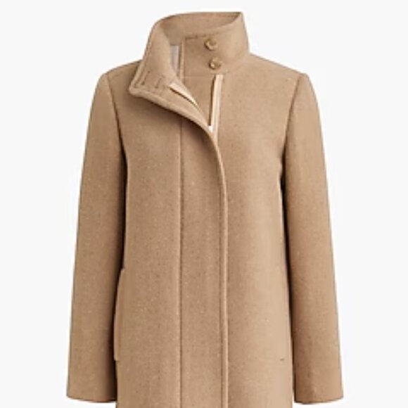 Jcrew Factory Camel City Coat 4 Petite - Picture 1 of 4
